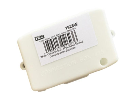 Dencon 4 Pole Electrical Connection Box White DCN1928WNB