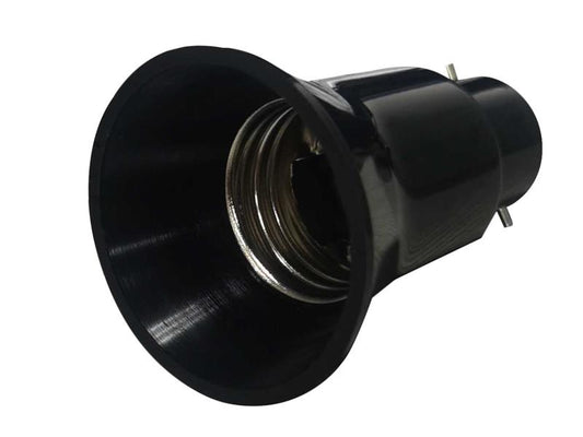 Dencon B22 to E27 Electrical Lamp Adaptor Black DCN1940BNB
