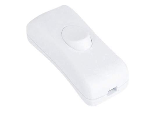 Dencon 2 Core Electrical Inline Switch 2A White For Table Lamps etc DCN2461WNB