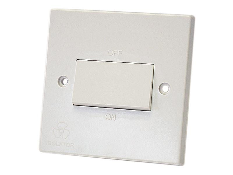 Dencon Electric Fan Isolator Switch 10A 3 Pole White DCN4417NB