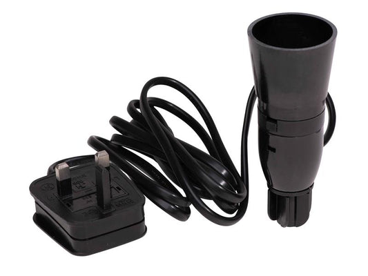 Dencon Bottle B22 Lamp Adaptor with Flex & Plug 60 to 100W Cable 2m DCN5051NB