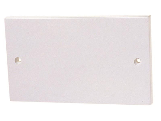 Dencon Double Electrical Blanking Plate White Plastic DCN8809NB
