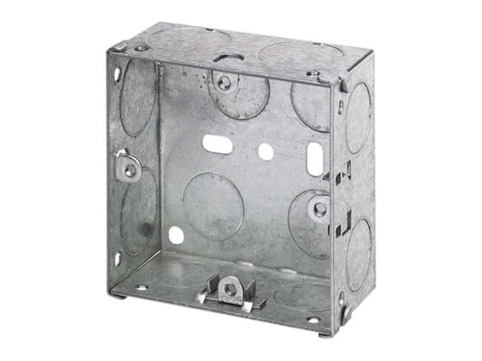 Dencon Electrical Metal Back Box 1 Gang 25mm Multiple Knock Outs DCN8847NB