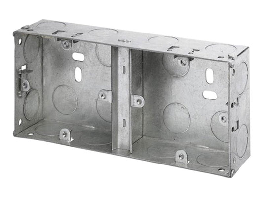 Dencon Dual Metal Electrical Back Box 35mm DCN8853NB