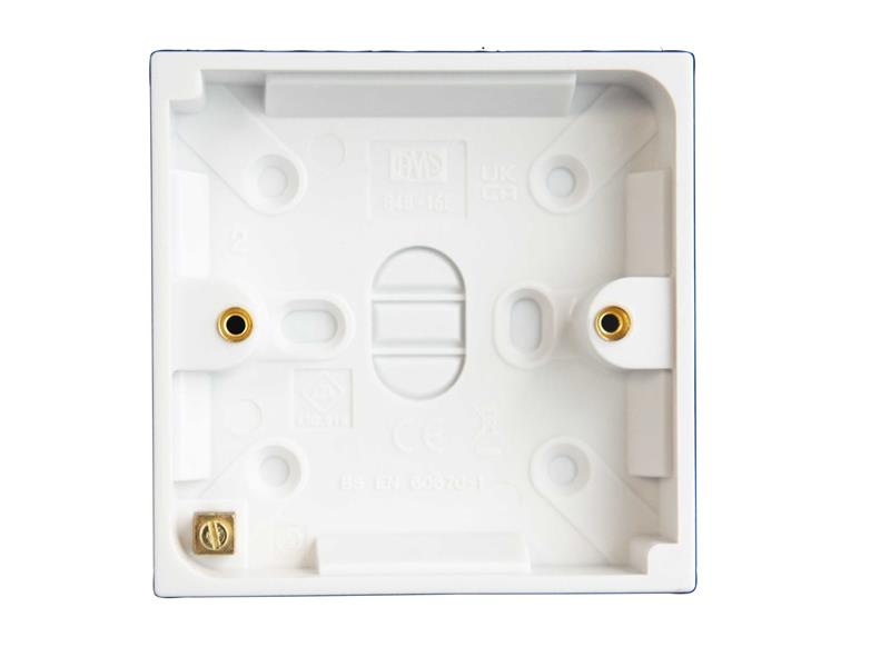 Dencon Pattress Box 1 Gang 18mm Multiple Knock Outs DCN8897NB