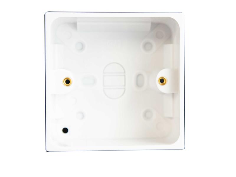 Dencon Electric Pattress Box with Earth 1 Gang 45mm DCN8901NB
