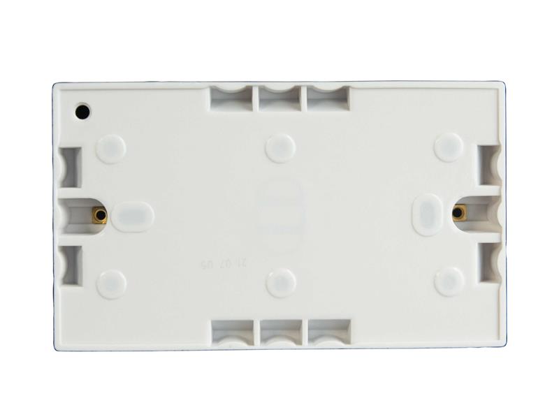 Dencon Electric Pattress Box 2 Gang 25mm With Knock Outs For Cable DCN8908NB