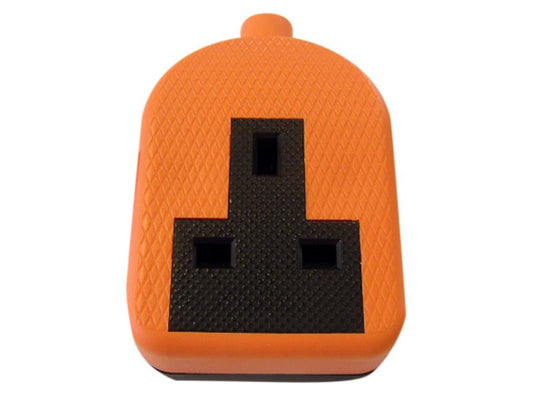 Dencon Trailing Electric Socket 13A 1 Gang Orange DCN9432ORNB