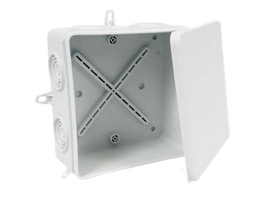 Dencon Square IP54 Electrical Junction Box 100mm Multiple Inlets DCNJB8135NB