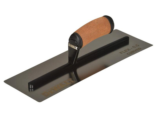 DEWALT Drywall 0.5mm FLEX Stainless Steel Curved Trowel, Leather Handle 14in DDW2987