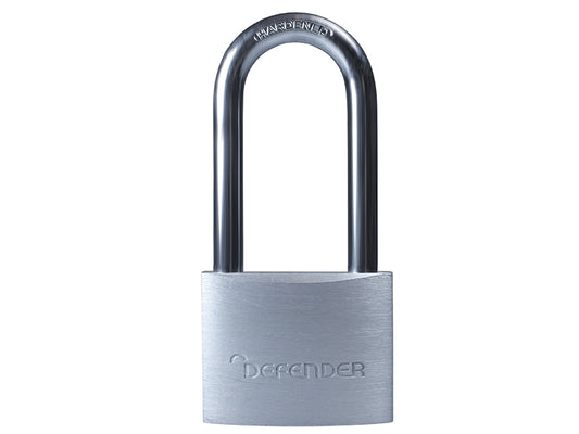 DEFENDER Aluminium Padlock Keyed Alike Long Shackle 40mm DEFDFAL4LKA