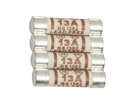 Deta Vimark 13A Fuse Pack Of 4 For Use In Domestic Mains Plugs DETSP0054
