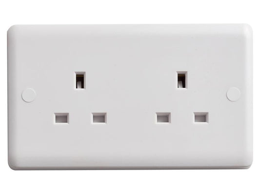 Deta Vimark Unswitched Socket 2-Gang 13A DETVC1208