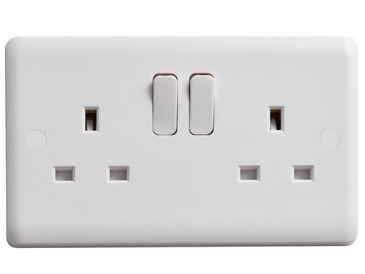 Deta Vimark Switched Socket 2-Gang 13A DETVC1209S
