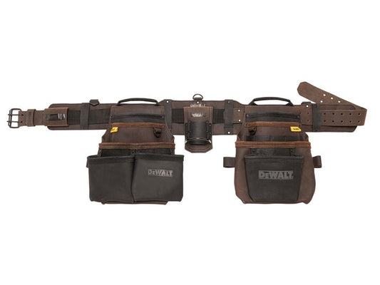 DEWALT Pro Leather Tool Rig Belt Size 142cm Various Pockets DWST50113