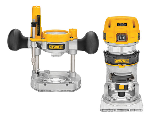 DEWALT D26204K 1/4in Premium Plunge & Fixed Base Combi Router 900W 110V DEWD26204KL
