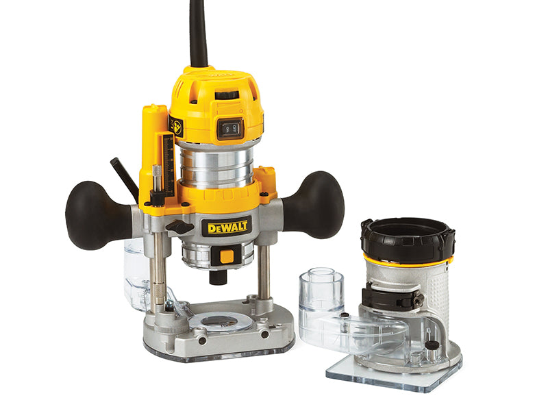 DEWALT D26204K 1/4in Premium Plunge & Fixed Base Combi Router 900W 110V DEWD26204KL