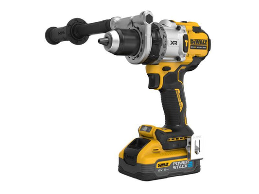 DEWALT Hammer Drill 18V 2 x 5.0Ah POWERSTACK Li-ion In Carry Case DEWDCD1007H2