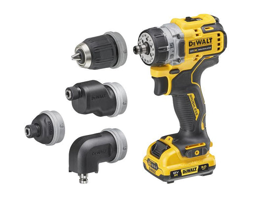 DEWALT DCD703L2T XR BL Multi-head Drill Driver 12V 2 x 3.0Ah Li-ion DEWDCD703L2T