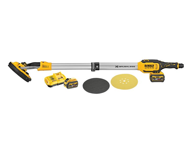 DEWALT DCE800T2 XR Telescopic Drywall Sander 18V 1 x 6.0/2.0Ah FlexVolt Li-ion DEWDCE800T2
