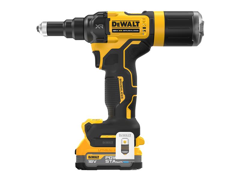 DEWALT XR 3/16in Cordless Riveter 1 x 1.7Ah POWERSTACK Li-ion DCF403E1T