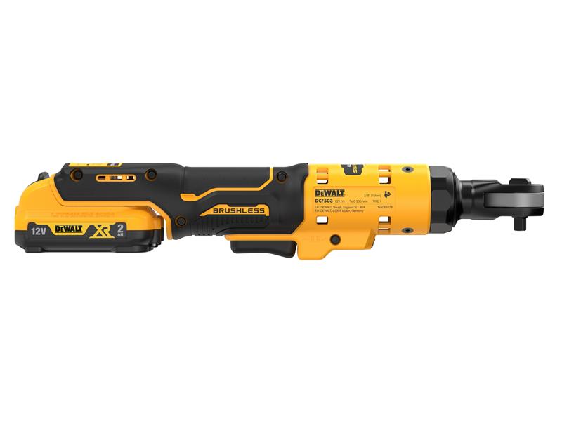 DEWALT DCF503D1 XR 3/8in Open Head Ratchet 12V 1 x 2.0Ah Li-ion DEWDCF503D1