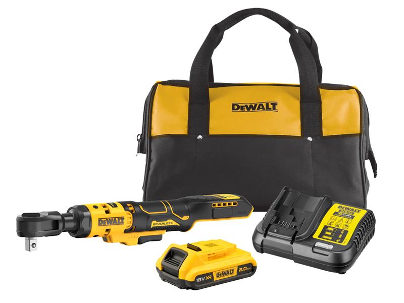 DEWALT DCF512D1 XR 1/2in Open Head Ratchet 18V 1 x 2.0Ah Li-ion DEWDCF512D1