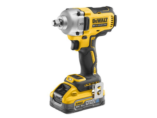 DEWALT DCF891H2T XR BL 1/2in HR Anvil Impact Wrench 18V 2 x 5.0Ah POWERSTACK™ Li-ion DEWDCF891H2T