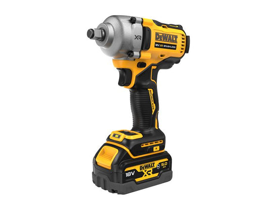 DEWALT DCF891P2T XR BL 1/2in Hog Ring Anvil Impact Wrench 18V 2 x 5.0Ah Li-ion DEWDCF891P2T