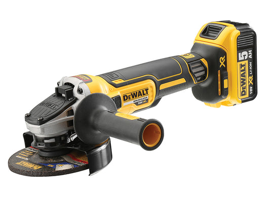 DEWALT DCG405P2 XR Brushless Grinder 125mm 18V 2 x 5.0Ah Li-ion DEWDCG405P2
