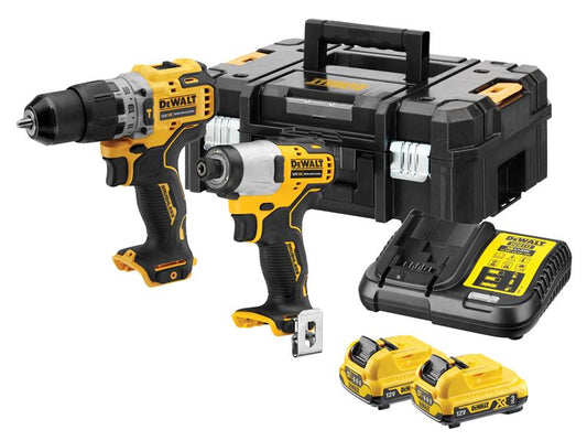 DEWALT DCK2111L2T XR Brushless Sub-Compact Twin Pack 12V 2 x 3.0Ah Li-ion DEWDCK2111L2