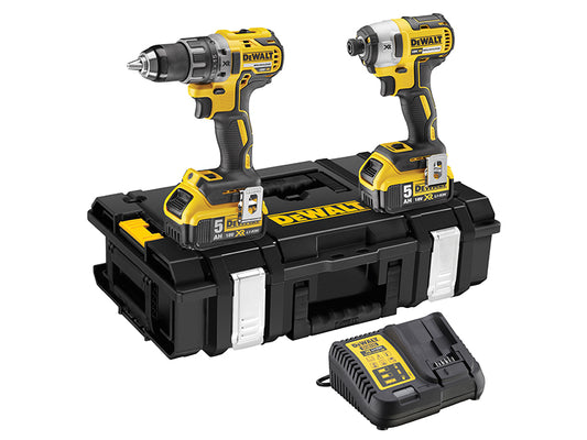 DEWALT DCK266P2 XR Brushless Twin Pack 18V 2 x 5.0Ah Li-ion DEWDCK266P2