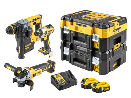 DEWALT DCK305P2T XR Brushless Triple Kit 18V 2 x 5.0Ah Li-ion DEWDCK305P2T