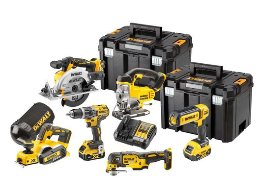DEWALT Brushless 6 Piece Kit 18V 3 x 5.0Ah Li-ion Drill Planer etc DEWDCK667P3T