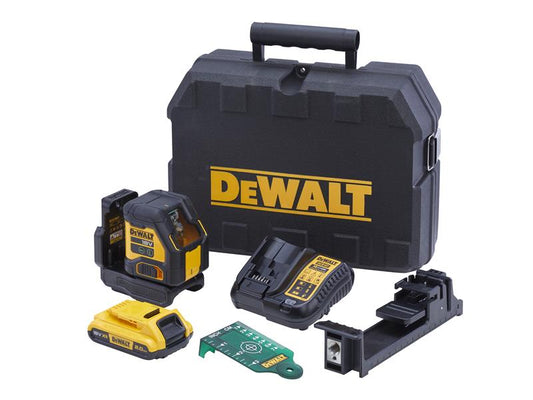 DEWALT XR Compact Cross Line Green Laser 18V 1 x 2.0Ah Li-ion DCLE34021D1
