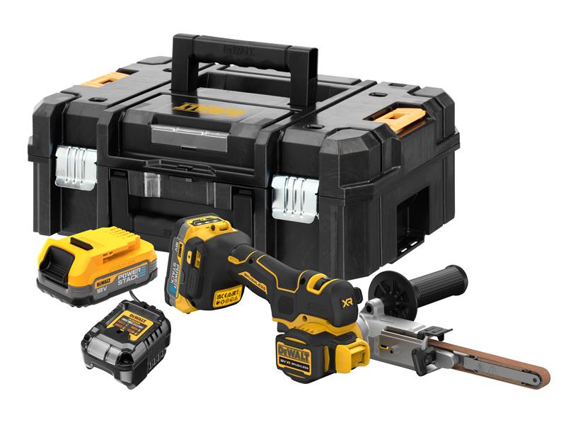 DEWALT XR Brushless Band File 18V 2 x 1.7Ah POWERSTACK Li-ion DCM200E2T
