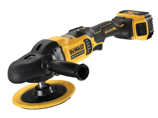 DEWALT DCM849P2 XR Brushless Rotary Polisher 180mm 18V 2 x 5.0Ah Li-ion DEWDCM849P2
