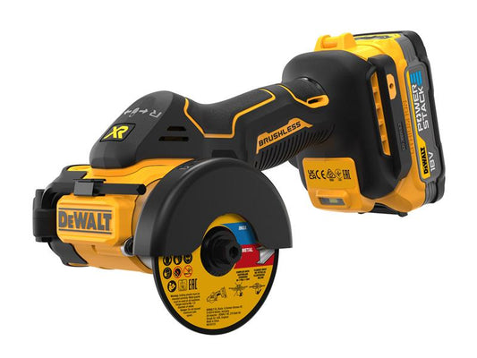 DEWALT XR BL Cordless Cut Off Tool 18V 2 x 1.7Ah Li-ion 76mm Disc DEWDCS438E2T