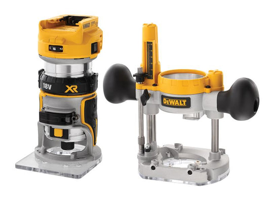 DEWALT DCW604NT XR 1/4in Twin Base Router 18V Bare Unit DEWDCW604NT
