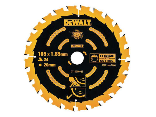 DEWALT Extreme Framing Circular Saw Blade 165 x 20mm x 24T DEWDT10300QZ