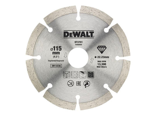 DEWALT Dry Diamond Blade 115 x 22.23mm 2 Pack DEWDT20455QZ