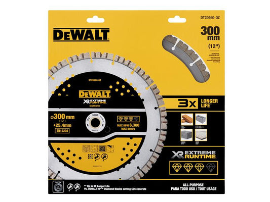 DEWALT ELITE SERIES All Purpose Diamond Wheel 305 x 25.4mm DT20460QZ