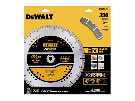 DEWALT ELITE SERIES All Purpose Diamond Wheel 355 x 25.4mm DT20461QZ