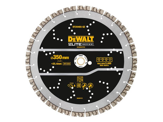 DEWALT ELITE SERIES Rebar Concrete Diamond Wheel 350 x 25.4mm DT20465QZ