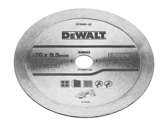 DEWALT Diamond Tile Blade 76mm For Dry And Wet Cutting DT20591