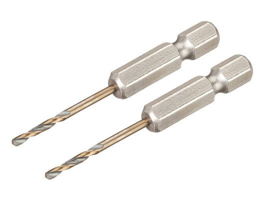 DEWALT BLACK&GOLD 1/4" Hex Shank HSS-G Drill Bits (2) 2.0mm DEWDT20600QZ