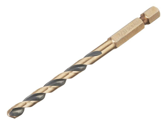 DEWALT BLACK&GOLD 1/4" Hex Shank HSS-G Drill Bit 5.0mm DEWDT20606QZ