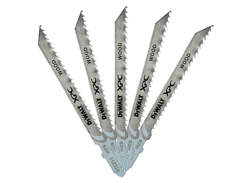 DEWALT XPC HCS Wood Jigsaw Blades Pack of 5 T111C DEWDT2211QZ