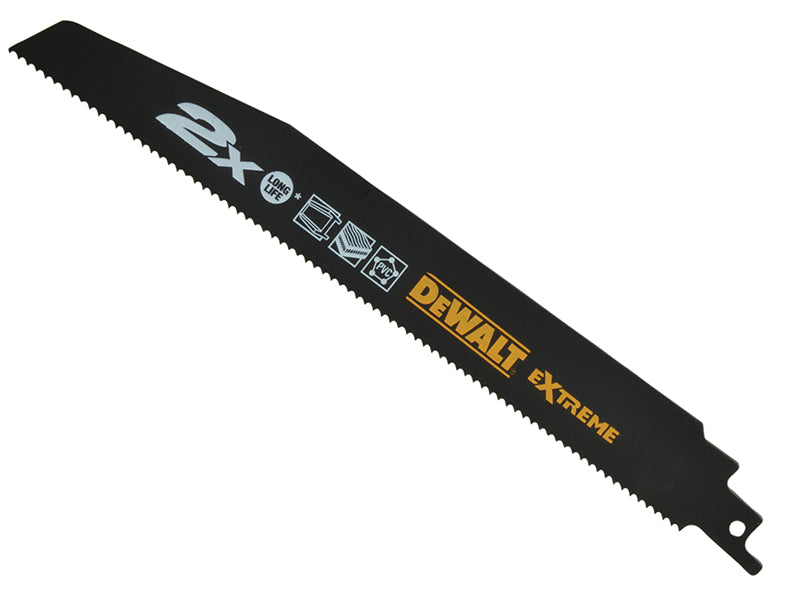 DEWALT 2X Life General Purpose Reciprocating Blade 152mm x 10 TPI Pack of 5 DEWDT2301LQZ