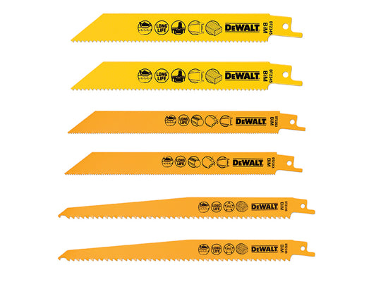 DEWALT DT2444 Reciprocating Saw Blade Set, 6 Piece DEWDT2444QZ